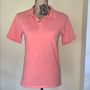 Calvin Klein Jeans 14 Melon Fitted Polo Short Sleeve Top